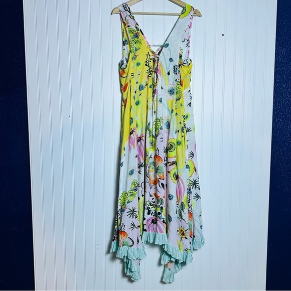 Anthropologie Margaux Sleep Dress  Large NWT Floral adjustable Ruffle V Neck - Picture 11 of 15